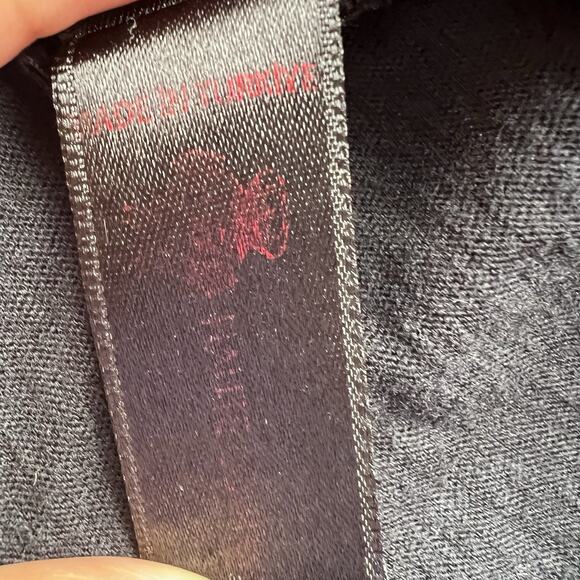 Vintage 90’s Propaganda Single Stitch Tee Shirt Black Dark Goth Embellished Bead - Picture 11 of 15